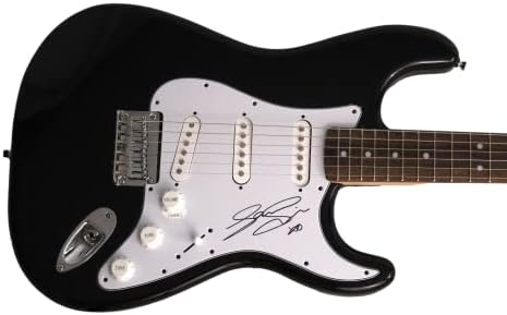 Sam Smith assinou autógrafo em tamanho grande Black Fender Stratocaster Electric Guitar w/James
