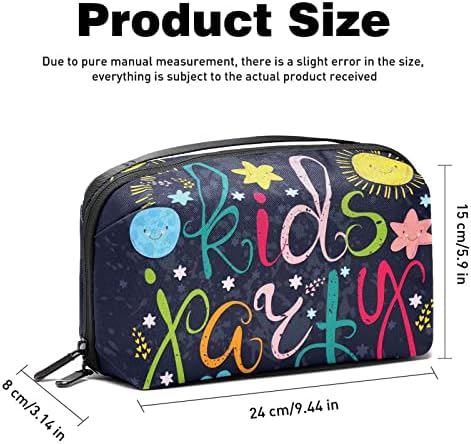 Abstract Makeup Bag com zíper da bolsa de viagem Organizador cosmético para mulheres e meninas