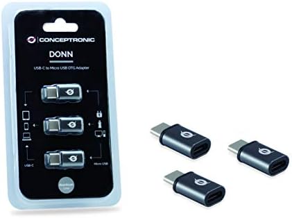 Adaptador OTG conceptrônico donn05g para USB-C para Micro-USB Pack de 3