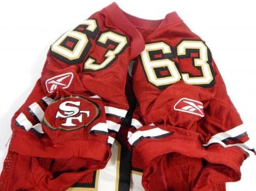 2005 San Francisco 49ers Norm Katnik 63 Jogo emitido Red Jersey 48 Dp37148 - Jerseys de Jerseys usados