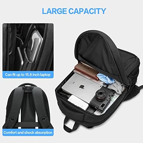 Oiwas Business Laptop Mackpack para homens, mochilas de viagem de 36L extras com porta de carregamento