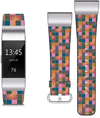 Compatível com Fitbit Charge 2 - Substituição de pulseira de pulseira de couro pulseira de pulseira