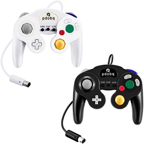 Controlador com fio PDOBQ para Nintendo Switch e GameCube e Wii e WiiU e PC, 2 pacote de pacote PDOBQ Controller