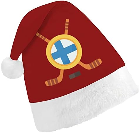 Hóquei na Finlândia chapéu de chapéu de Natal para adultos unissex Comfort Classic Xmas Cap para o feriado