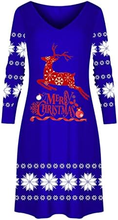 Vestidos de Natal para mulheres Crepinhas xadrez de neve vestido casual bodycon Cantura alta vestido