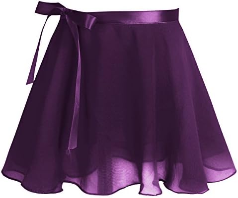 Easyforever Kids Girls 2pcs Basic Ballet Dance Costume Sleeveless V Neck Leartard com Chiffon Tutu Skirt