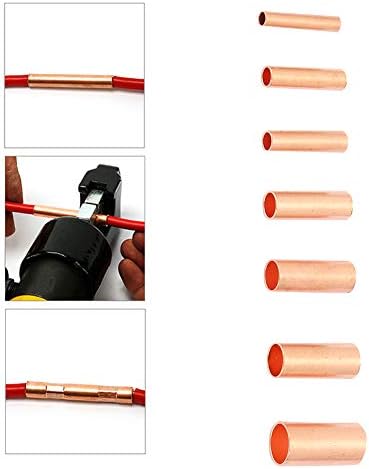 250pcs de cobre de cobre vermelho gt1-6mm conector de tubo de articulação intermediária de armação intermediária