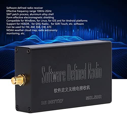 Receptor de rádio definido por software SDR, USB C 10KHz-2GHz Receptor SDR Analog, 0,5 ppm de alta precisão TCXO