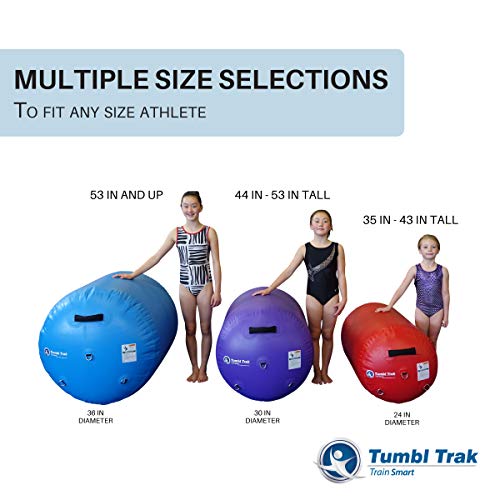 Tumbl Trak Air Barrel, rolo de ar da concorrência para ginástica e líderes de torcida, azul, 30
