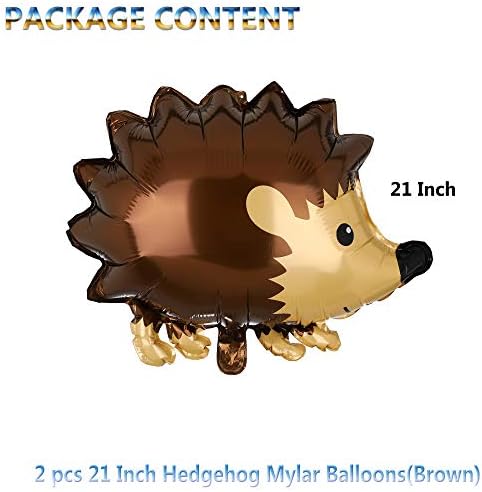 2 PCs 21 polegadas Giant Hedgehog Animal Mylar Balloons para Jungle Safari Animais tem temas de festas de festa