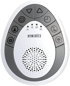 Homedics White Noise Sound Machine, Small Travel Sound Machine com 4 sons da natureza relaxante,