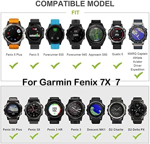 Fulnes Silicone Watch Band para Garmin Fenix ​​7 Smart Watch Rick Release pulseira para Garmin