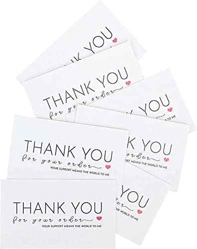 Itzamna Obrigado pelo seu pedido Red Heart Design White Card Pack de 100
