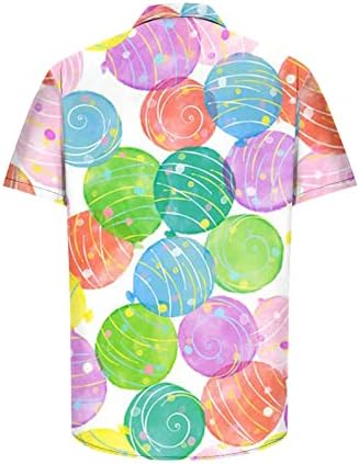 Camisa havaiana masculino Button de impressão geométrica Up camisetas de manga curta Tops de praia Esportes de