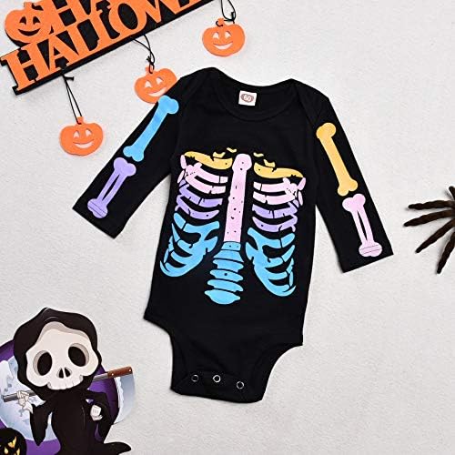 Criança infantil bebê menina halloween esqueleto bodysuit skull tutu tule snaia perna mais roupas