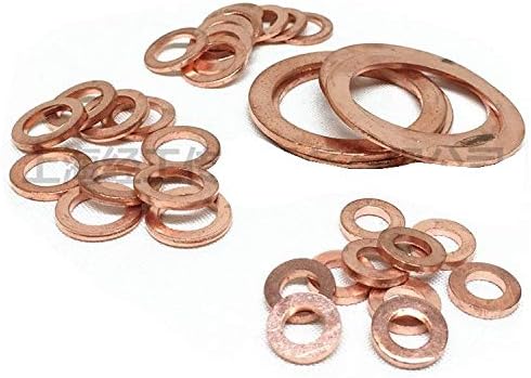 20pcs 23mm x 17mm x 1mm lavadoras de cobre de selo anel plano Anel de reposição de fixador