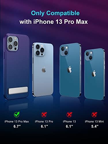 SuperOne Gradient Mag Safe Case para iPhone 13 Pro Max, [gradiente de cores] [suporte de metal ajustável e