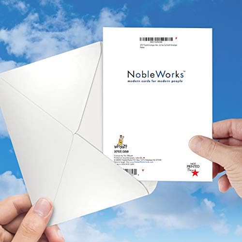 Nobleworks - Cartão de papel de agradecimento engraçado com envelope de 5 x 7 polegadas, obrigado Tim Whyatt