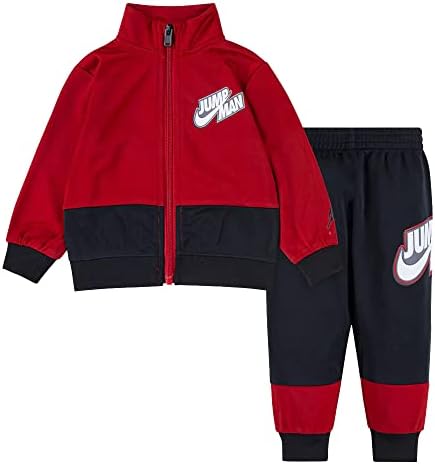 Jordan Little Boy Jumpman logotipo Full Zip Jacket & Pants Racksuit de 2 peças