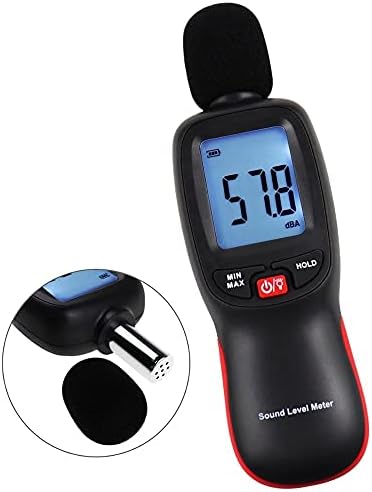 BHVXW Decibel Meter Sound Nível Testador 30 ~ 130DBA Volume de ruído Medição e monitoramento Instrumento Digital