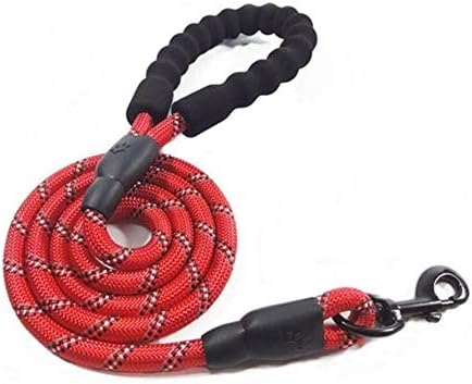GSKJ 5 pés de tração forte corda, corda de cachorro com alça confortável e função reflexiva, adequada