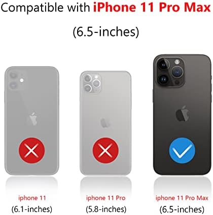 Varikke para iPhone 11 Pro Max Wallet Case, iPhone 11 Pro Max Case Carteira para mulheres com suporte