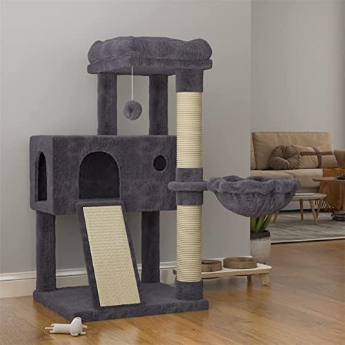 Zymxdm Cat Tree Cat Tower 35,8 Inchcat Tower Multi-Level Cat Condomin