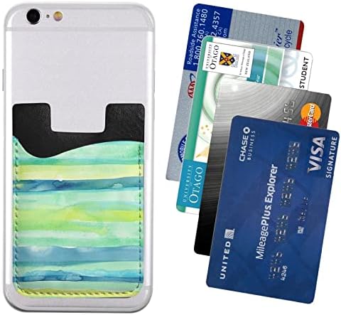 Ondas de ondas de impressão e ondas de impressão de Tazprab Blue e Green, PU, ​​mangas de cartão de crédito