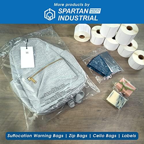 Spartan Industrial - 3 ”x 4” 2 mil Clear Reclosable Zip Sacos de Plástico Plástico com zíper