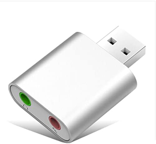 Cartão de som Zhierpius, placa de som de áudio USB externa USB a Jack 3,5mm Converter fone de ouvido