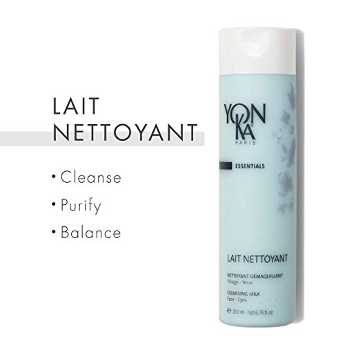 Yon-Ka Lait Lait Nettoyant Facial Cleanser, Limpador de leite suave e removedor de maquiagem,