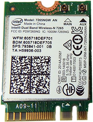 Intel 7265NGW AN WLAN M.2 2X2 WIFI BT4 MOD 793841-001 802.11AC WiFi + Bluetooth