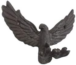 Decoração náutica artesanal de ferro fundido em águia voadora de metal garotas de parede 6