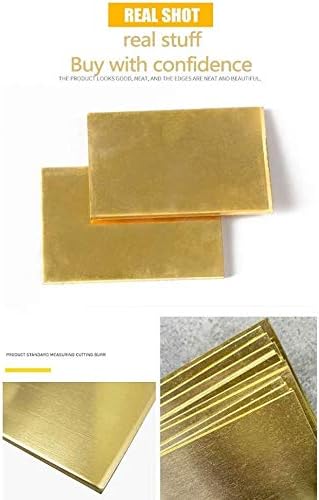 Folha de latão Yiwango grossa 0,2 polegada tamanho 12x12 polegada para artesanato de metalia DIY, várias especificações