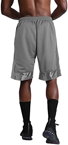 Mass de basquete pesado esporte pro malha de malha ventilada shorts de bolso de zíper duplo