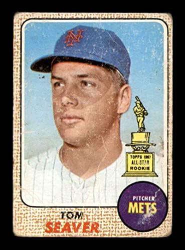 45 Tom Seaver DP - 1968 Topps Baseball Cards Graduado G - Baseball Slabbed Autographed Vintage Cards