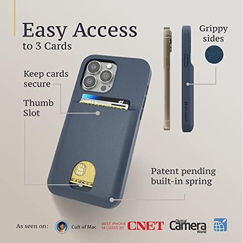 Lupa Legacy iPhone 13 Case com titular de cartão - Case Carteira - [Proteção + Durável] Para Mulheres e Homens