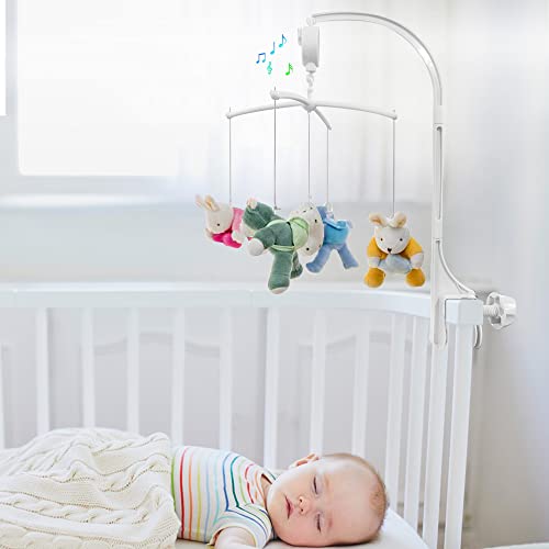 25 polegadas Musical Cot Mobile, Finegood Baby Mobile Cot Mobiles for Babies Crib Mobile Bed Bell Holder