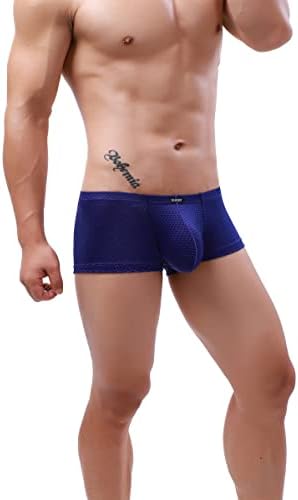 Ikingsky masculino boxer boxer cueca shorts de bolsa respirável Sexy Low Rise sob calcinha para homens