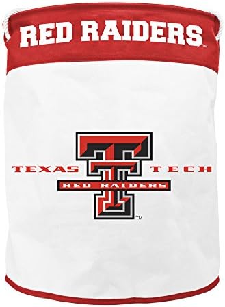 Duck House NCAA Texas Tech Red Red Raiders Cesta de lavanderia com alças de corda trançada