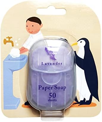 Whyuxu Paper Soap Soap portátil lolhas de sabão, sabonete de papelão, 50 peças de sabonete de viagem para