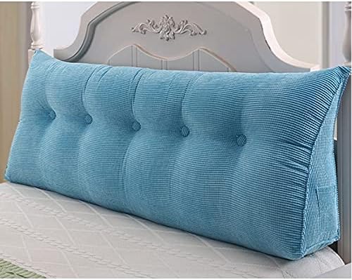 PDGJG Cordamento lavável travesseiros longos de cabeceira com preenchimento de travesseiro de simplicidade japonesa