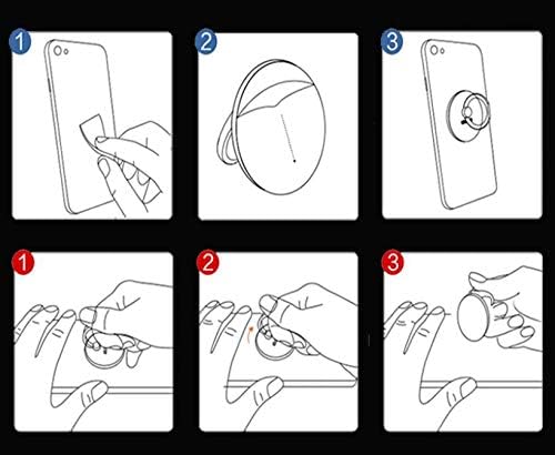 Anel de garra de dedo Punto de suporte de dedo Montar kickstand [preto] Compatível com iPad Pro 11, iPhone 5s,