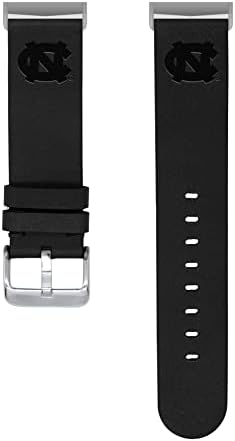 Affinity Bands Carolina do Norte Tar Heels Premium Leather Watch Band compatível com Fitbit Versa 3 e Sense