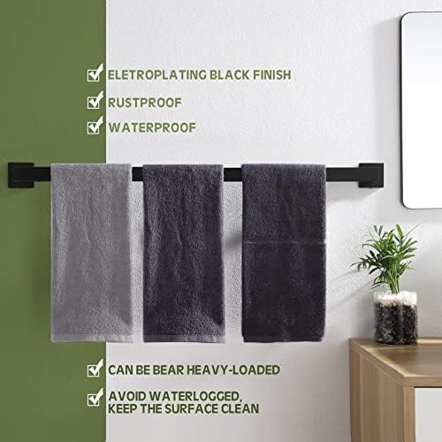 Kokosiri barra de toalha única de 36 polegadas, suporte para toalhas de cozinha do banheiro, SUS304