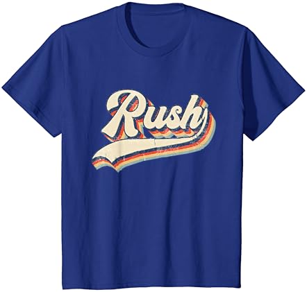 Rush Sobrenome Vintage Retro Presente Homens Mulheres menino T-shirt