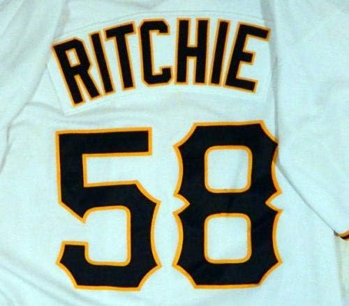 2011-12 Pittsburgh Pirates Gregg Ritchie 58 Game usou White Jersey Pitt33426 - Jogo usado MLB Jerseys