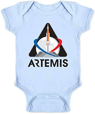 Pop Threads NASA Aprovado Artemis Program Missão 1 Patch Moon Baby Beddler Kids Girl Boy T-Shirt