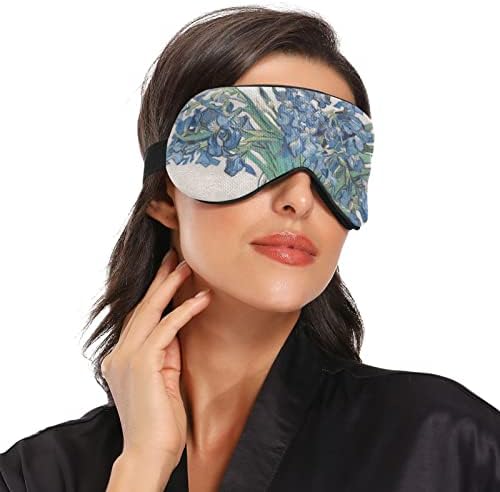 Máscara de olho do sono unissex Irrises-van-gogh-vintage máscara de dormir à noite