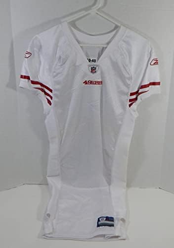 2010 San Francisco 49ers Blank Game emitiu White Jersey Reebok 40 DP24102 - Jerseys usados ​​da NFL não assinada